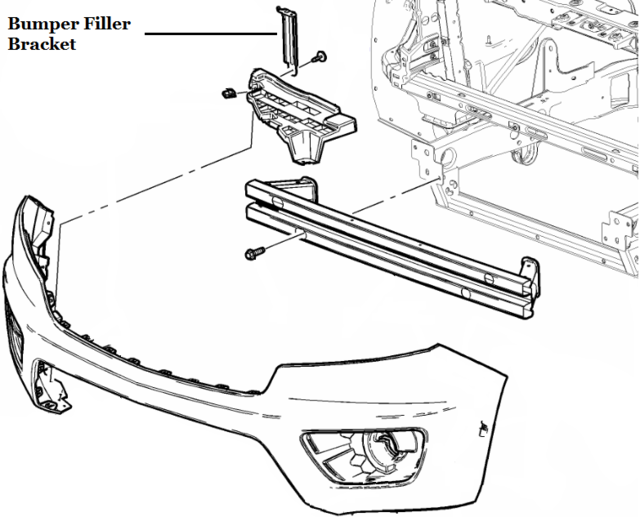22891631 - Body: Filler Bracket for GM Image