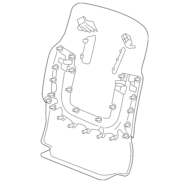 23365184 - Body: Seat Back Panel for Cadillac: Escalade, Escalade ESV | Chevrolet: Silverado 1500, Silverado 2500 HD, Silverado 3500 HD, Suburban, Tahoe | GMC: Sierra 1500, Sierra 2500 HD, Sierra 3500 HD, Yukon, Yukon XL Image