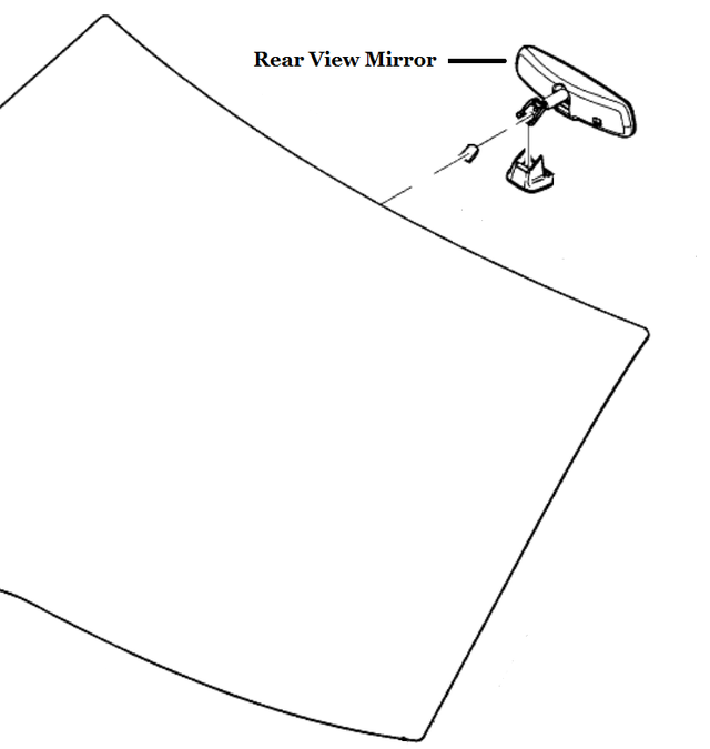 8U5Z17700G - Body: Mirror Inside for Ford: Escape, Expedition, F-150, Fusion, Mustang, Taurus | Lincoln: MKS, MKZ, Navigator | Mercury: Mariner, Milan Image