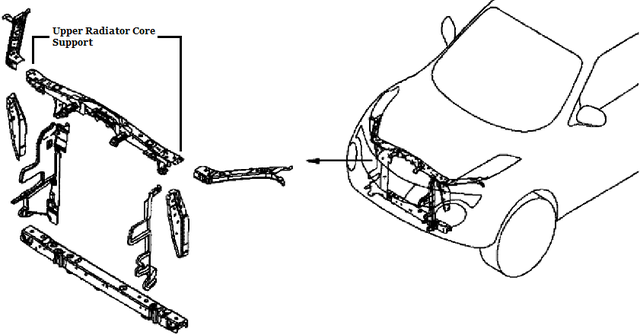 625111KM0H - : RADIATOR CORE SUPPORT - UPPER for Nissan: Juke Image