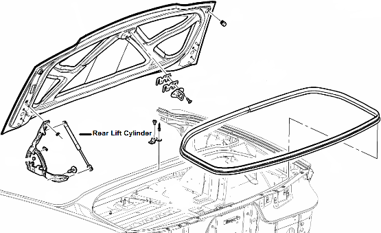 22772880 - : TRUNK LIFT CYLINDER for GM Image