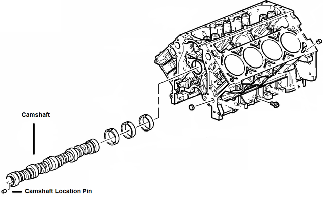 12625436 - : Engine Camshaft for Buick: LaCrosse, Rainier | Chevrolet: Avalanche, Impala, Monte Carlo, Silverado 1500, Suburban 1500, Tahoe, Trailblazer | GMC: Envoy, Sierra 1500, Yukon, Yukon XL 1500 | Pontiac: Grand Prix Image