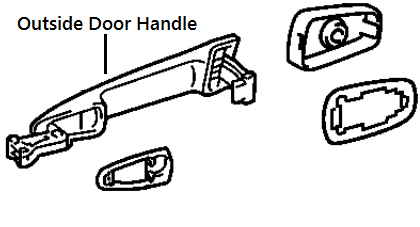 6921128070X1 - Body: Exterior Door Handle for Toyota Image