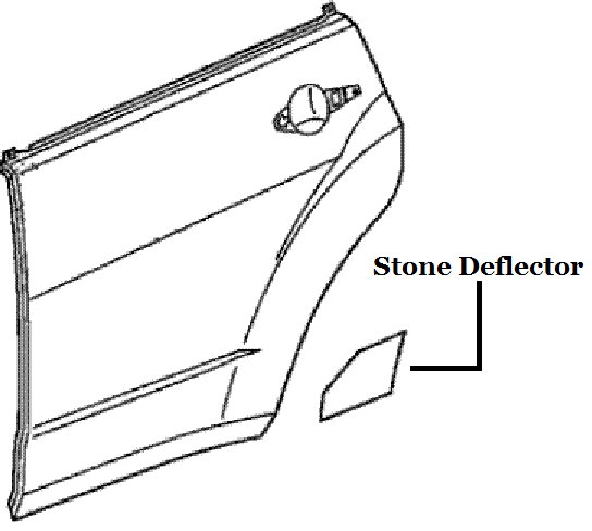 75895STXA10 - : STONE DEFLECTOR - RH REAR DOOR for Acura Image