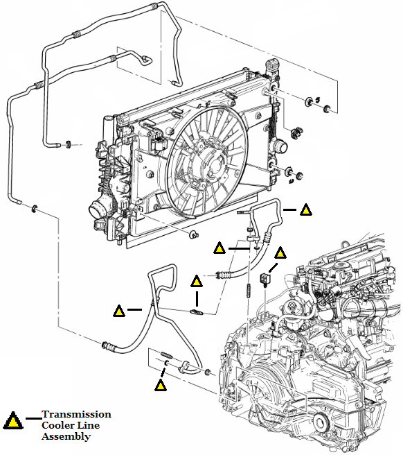 94523445 - : TRANSMISSION COOLER TUBE ASSEMBLY for Chevrolet: Cruze, Cruze Limited Image