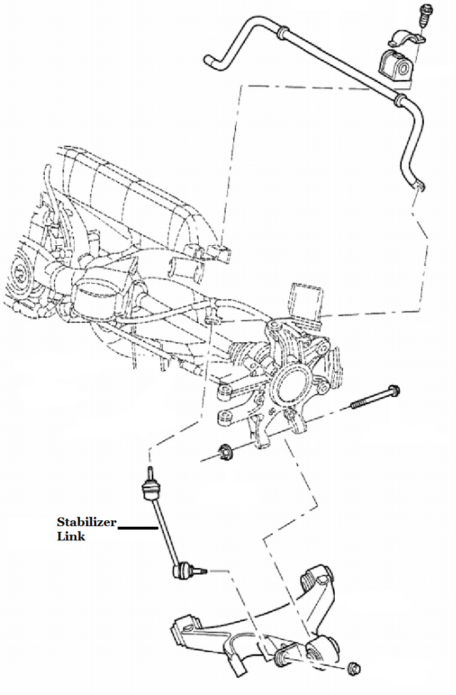 XW4Z5C487AA - : REAR STABILIZER LINK - LH for Ford Image