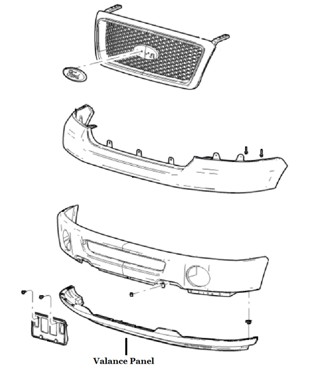 6L3Z17626CAPTM - : Valance Panel for Ford Image