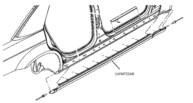 1JK94TZZAB - : Sill Cladding, Right for Dodge: Charger Image