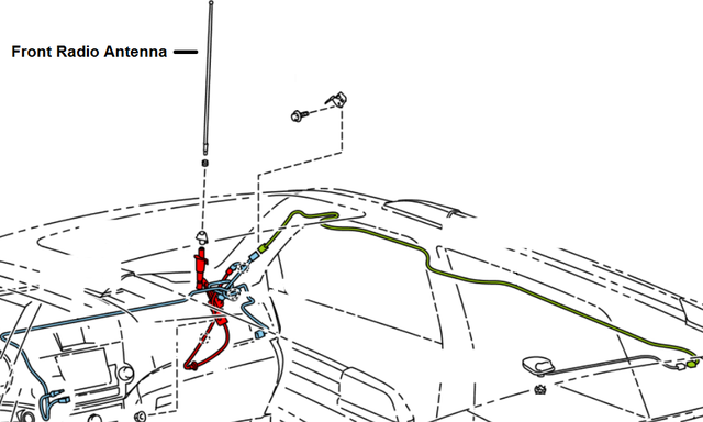 863090C020 - Electrical: Radio Antenna Mast for Toyota: 4Runner, Camry, FJ Cruiser, Highlander, RAV4, Sequoia, Sienna, Tacoma, Tundra Image