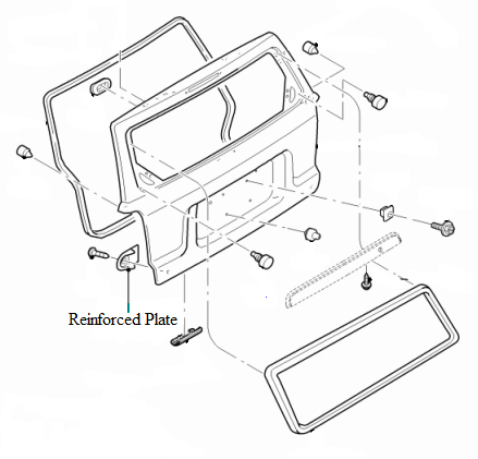 8L8Z78404W04A - Body: Wedge for Ford: Escape | Mercury: Mariner Image