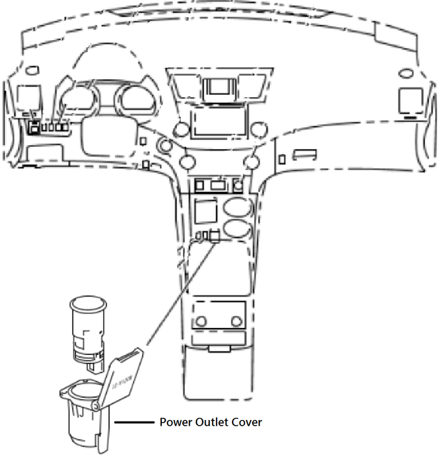 8553506020 - Body: Power Outlet Cover for Toyota: Avalon, Camry, Highlander, Prius Image