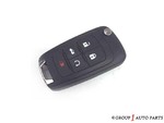 23335584 - : Folding Key with 5 Button Transmitter and Bowtie Logo for Chevrolet: Camaro, Cruze, Equinox, Malibu, Malibu Limited, Sonic Image
