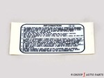 19043P5AA10 - Body: Info Label for Acura Image