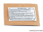 19043RWCA00 - Body: Info Label for Acura Image