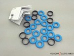 19178978 - : Fuel Injector O-Ring Kit with 8 Bushings and 16 O-Rings for Buick: Century, Electra, LeSabre, Park Avenue, Reatta, Regal, Riviera, Roadmaster, Skyhawk, Skylark, Somerset, Somerset Regal | Cadillac: 60 Special, Allante, Cimarron, DeVille, Eldorado, Fleetwood, Seville | Chevrolet: Beretta, C2500, C3500, C3500HD, Camaro, Caprice, Cavalier, Celebrity, Citation II, Corsica, Corvette, Impala, K2500 Pickup, K3500 Pickup, Lumina, Lumina APV, Malibu, Monte Carlo, S10, Suburban C2500, Suburban K2500, Venture | GMC: C2500 Pickup, C3500 Pickup, C3500HD, K2500 Pickup, K3500 Pickup, S15, Sonoma, Suburban C2500, Suburban K2500, Syclone, Typhoon | Oldsmobile: 88, 98, Achieva, Alero, Calais, Cutlass, Cutlass Calais, Cutlass Ciera, Cutlass Cruiser, Cutlass Supreme, Delta 88, Firenza, LSS, Regency, Silhouette, Toronado | Pontiac: 6000, Bonneville, Fiero, Firebird, Grand Am, Grand Prix, Montana, Sunbird, Sunfire, Trans Sport Image