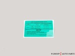 270907S000 - : A/C System Information Label for Nissan Image