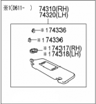 7432033B81B0 - : Sun Visor for Toyota Image