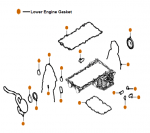 BC3Z6E078A - Engine: Lower Gasket Kit for Ford: F-250 Super Duty, F-350 Super Duty, F-450 Super Duty, F-550 Super Duty Image