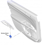 DG9Z14529AB - Body: Window Switch for Ford: Edge, Expedition, F-150, Fusion, Mustang, Police Responder Hybrid, SSV Plug-In Hybrid | Lincoln: MKX, Navigator Image