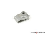 W520823S439 - Electrical: Battery Tray U-Nut for Ford: Bronco, E-150, E-250, E-350 Super Duty, Expedition, Explorer, F-150, F-250 Super Duty, F-350 Super Duty, F-450 Super Duty, F-550 Super Duty, Mustang, Police Interceptor Sedan, Police Interceptor Utility, Ranger, Special Service Police Sedan, Taurus | Lincoln: MKT, Navigator Image