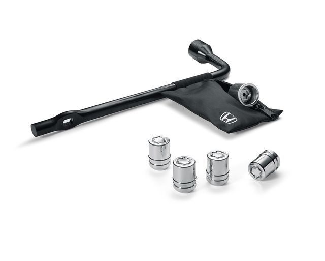 8W42TK4101 - Wheels: Lock (14MM) (Chrome) *Wrench sold separately* for Honda: Civic, Odyssey, Passport, Pilot, Ridgeline Image