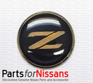 6288946P00 - : Nissan JDM 300ZX Center Nose Panel Emblem, Black w/ Gold Trim for Nismo Image