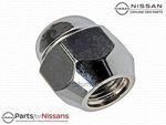 402246LW0A - : Wheel Nut for Nissan: 200SX, 240SX, 300ZX, 350Z, Altima, ARIYA, Armada, Cube, D21, Frontier, GT-R, Juke, Kicks, LEAF, Maxima, Murano, NV200, Pathfinder, Pathfinder Armada, Pickup, Quest, Rogue, Rogue Select, Rogue Sport, Sentra, Stanza, TITAN, Versa, Versa Note, Xterra Image