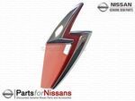 6589292F10 - : JDM Nissan S15 Silvia Hood Emblem Lighting Bolt Red/Chrome for Nissan Image