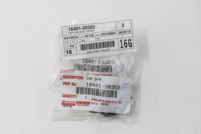 DENSO OEM Radiator Cap – 96-02 Toyota 4Runner SR5 Limited, Stainless Steel, Japan Made