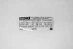 1129836081 - Body: Emission Label for Toyota Image