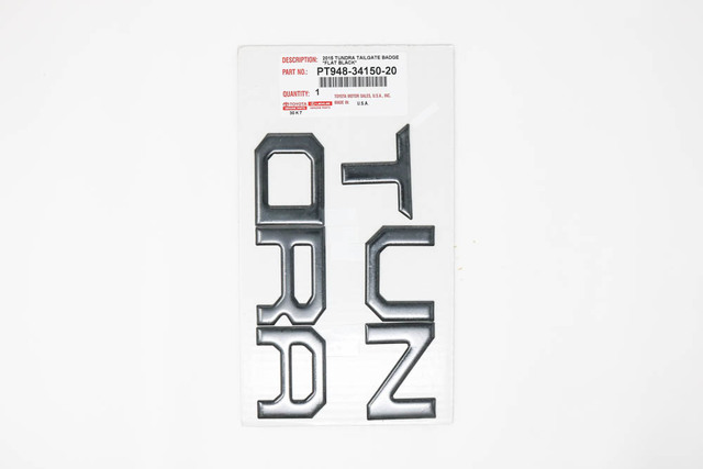 PT9483415020 - Exterior: Tailgate Badge Insert, Black for Toyota Image