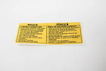 4266806010 - Body: Caution Label for Toyota Image