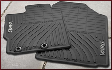 PT9085212220 - : 2012-2014 Toyota Front &amp; Rear All Weather Floor Mats Black Yaris for Toyota: Yaris Image