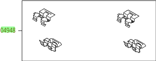 49480E020 - Brakes: Disc Brake Anti-Rattle Clip Set for Toyota: Highlander Image