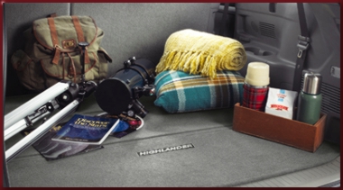 PT2064814050 - : 2014-2019 Toyota Rear Carpet Trunk Cargo Area Mat Almond Highlander for Toyota: Highlander Image