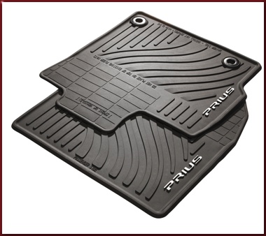 PT9084712220 - : 2012-2015 Toyota Front &amp; Rear All Weather Floor Mats w/ Logo Prius for Toyota: Prius Image