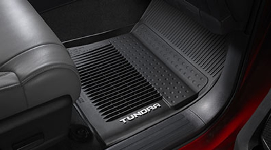 PT9083420020 - Interior: 2020-2021 Toyota Turndra CrewMax Front &amp; Rear All Weather Floor Mat Liners Protectors Black for Toyota: Tundra Image