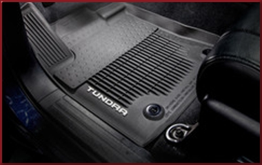 PT9083416102 - Interior: 2016-2021 Toyota Front Rear All Weather Floor Mat 3 pc Black Tundra CrewMax for Toyota: Tundra Image