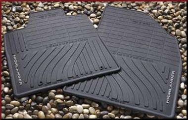 PT90848H0002 - : 2008-2013 Toyota All Weather Floor Mats 4 Pc  w/ Logo Black Highlander for Toyota: Highlander Image