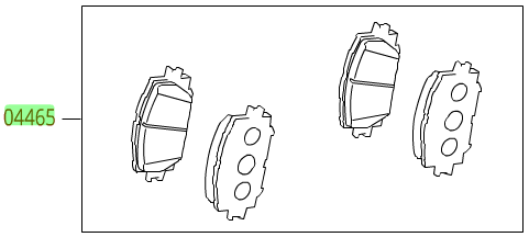 446502220 - Brakes: Brake Pads for Scion: xD | Toyota: Corolla Image