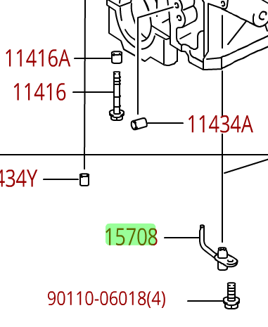 1570828011 - : Nozzle Sub Assembly Oil for Toyota Image