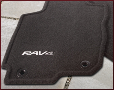 PT2064213020 - : 2013-2018 Toyota Carpet Floor Mats 4 Pc w/Logo Black RAV4 for Toyota: RAV4 Image
