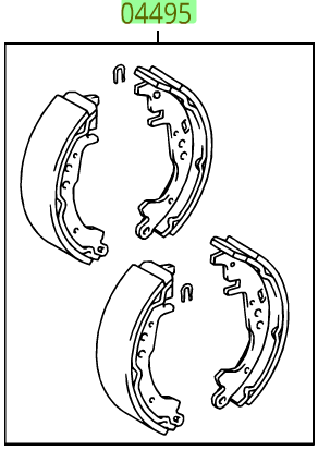449552121 - Brakes: Brake Shoes for Scion: iQ, xD | Toyota: Corolla, Prius C Image