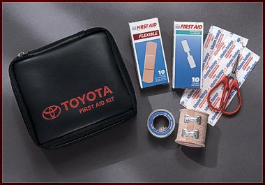 PT42000220 - : 2001-2026 Toyota - First Aid Kit for Toyota: 4Runner, 86, Avalon, bZ4X, C-HR, Camry, Corolla, Corolla Cross, Corolla iM, Crown, FJ Cruiser, GR Corolla, GR Supra, GR86, Grand Highlander, Highlander, Land Cruiser, Matrix, Mirai, Prius, Prius C, Prius Prime, Prius V, RAV4, RAV4 Prime, Sequoia, Sienna, Solara, Tacoma, Tundra, Venza, Yaris, Yaris iA Image