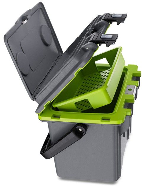 PTN9800115 - Merchandise: 2021-2026 Toyota - Cooler, Pelican 14QT - Dark Gray/Green for Toyota: 4Runner, Avalon, bZ4X, C-HR, Camry, Corolla, Corolla Cross, Crown, GR Corolla, GR Supra, GR86, Grand Highlander, Highlander, Land Cruiser, Mirai, Prius, Prius Prime, RAV4, RAV4 Prime, Sequoia, Sienna, Tacoma, Tundra, Venza Image