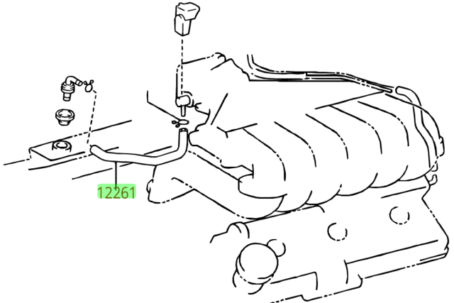 1226162041 - : Hose,  Ventilation for Toyota Image