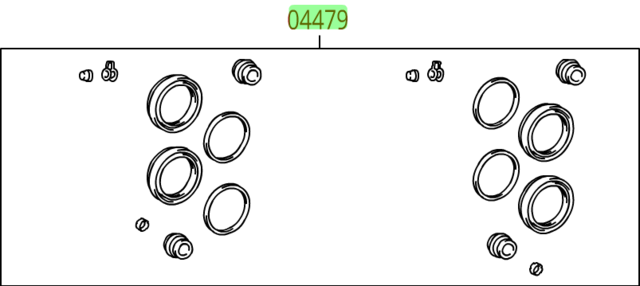 44780E030 - Brakes: Caliper Seal Kit for Toyota: Highlander, Sienna Image