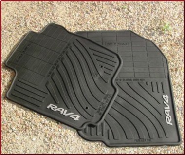 PT9084211020 - : 2007-2012 Toyota Front &amp; Rear All Weather Floor Mats w/ Logo RAV4 for Toyota: RAV4 Image