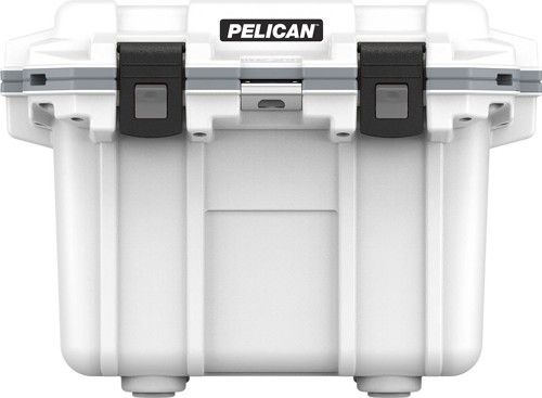 PTN9800145 - Merchandise: 2021-2026 Toyota - Cooler, Pelican 30QT Elite - White/Gray for Toyota: 4Runner, Avalon, bZ4X, C-HR, Camry, Corolla, Corolla Cross, Crown, GR Corolla, GR Supra, GR86, Grand Highlander, Highlander, Land Cruiser, Mirai, Prius, Prius Prime, RAV4, RAV4 Prime, Sequoia, Sienna, Tacoma, Tundra, Venza Image