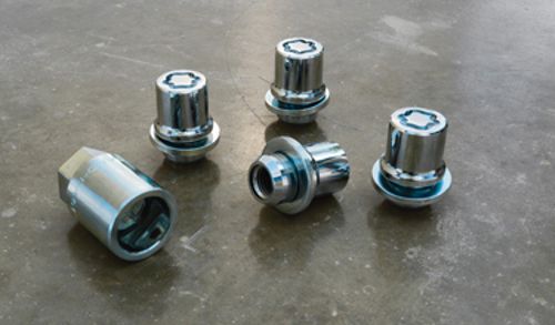 PT27660070 - Wheels: 2002-2022 Toyota Wheel Locks Set Alloy Clear Chrome Finish for Toyota: Land Cruiser, Sequoia, Tundra Image